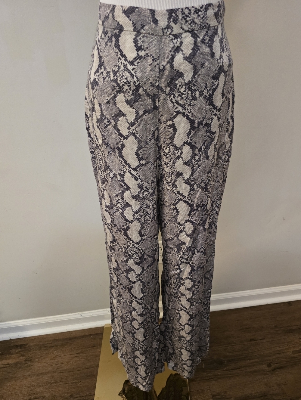 H&M Snake Print Wide-Leg Pants